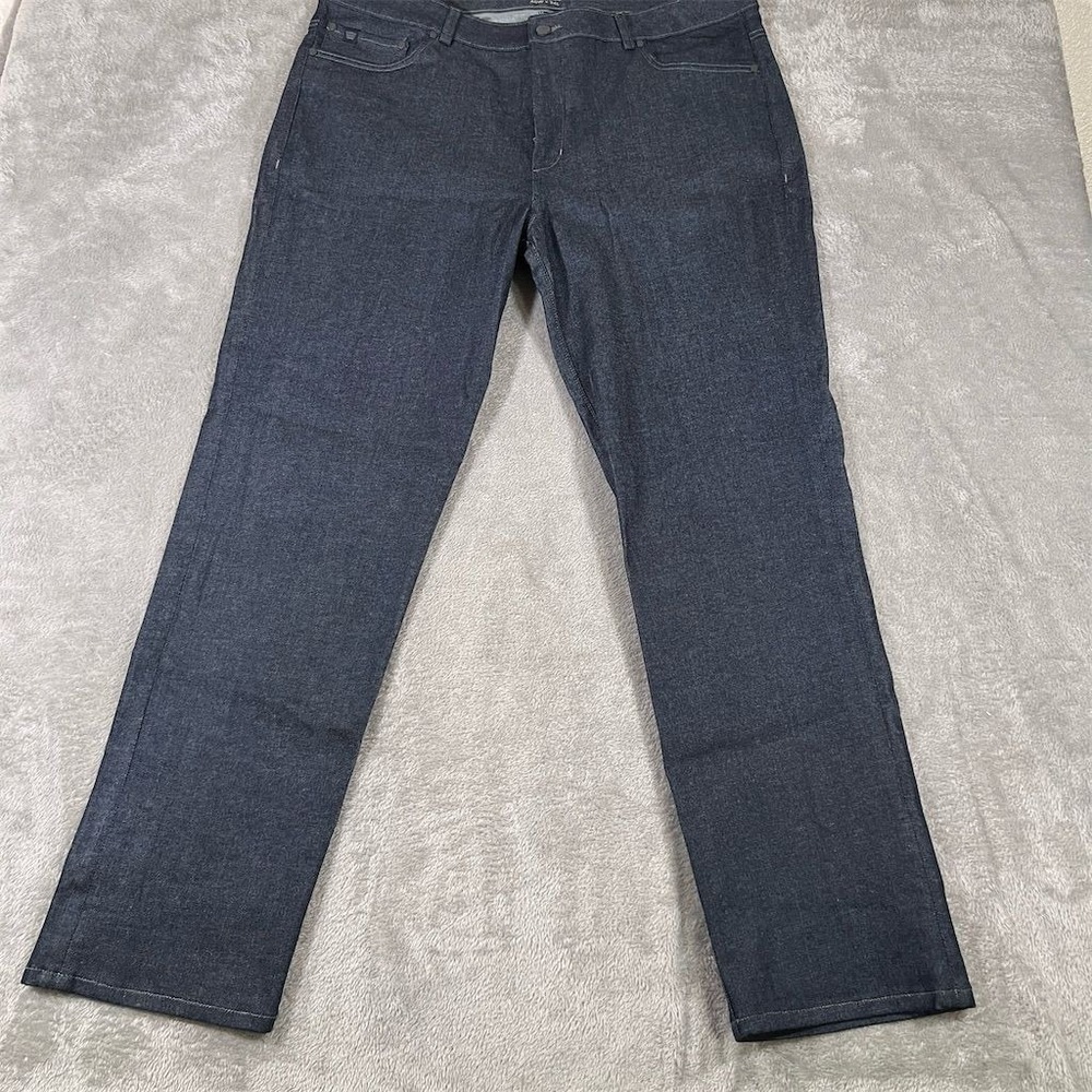 Mack Weldon Jeans Men's 40x34 Blue Silver Selvedge Dark Wash Straight Leg Denim